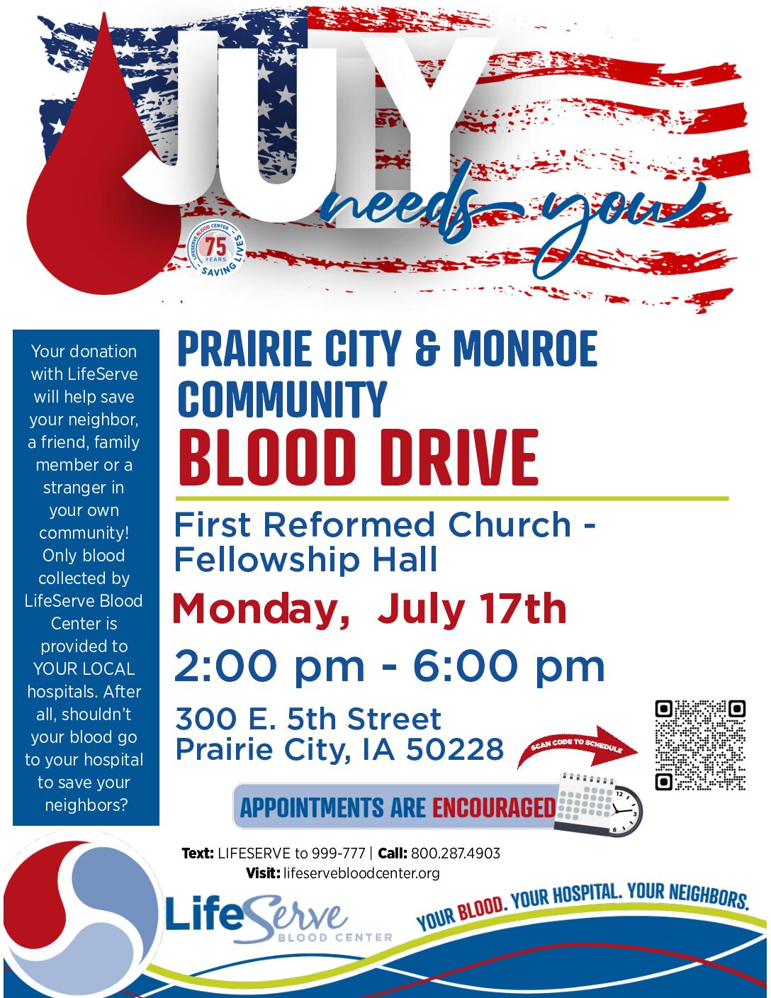 <h1 class="tribe-events-single-event-title">July blood drive in Prairie City & Monroe</h1>