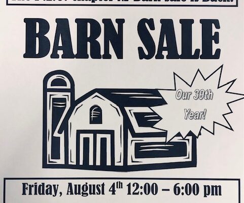 PEO Barn Sale – July 31, 2023