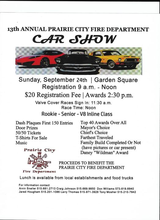 <h1 class="tribe-events-single-event-title">Car Show In Prairie City 9/24</h1>