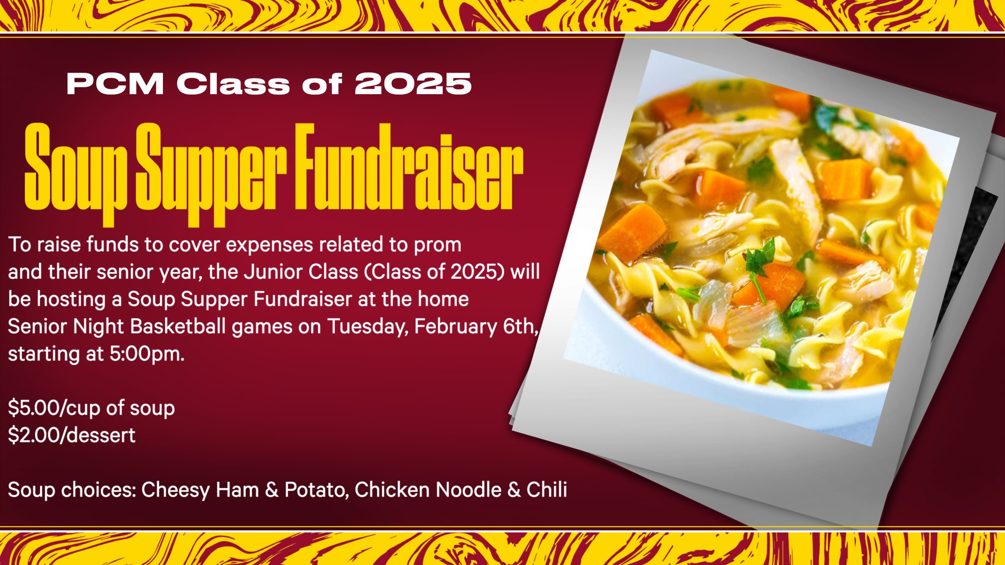 <h1 class="tribe-events-single-event-title">PCM Class Of 2025 Fund Raiser</h1>