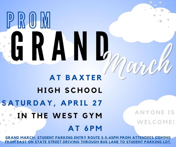 <h1 class="tribe-events-single-event-title">Grand Prom March In Baxter</h1>